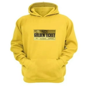 Genérico - Poleron Canguro Golden Ticket Amarillo Talla M Unisex
