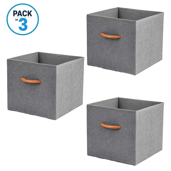 Pack 3 Cajas Cubo Organizador Plegable Tela Closet Ropa Etc