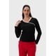 thumbnail image 1 of Polera Mujer Rib Escote Cruzado Negro, 1 of 4