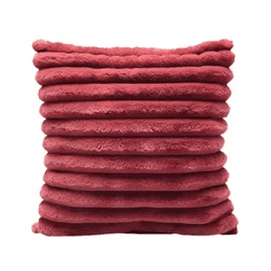 Genérico - Pack 2 Fundas De Cojín Super Suave Líneas Decoración 43X43 Cm Color Rojo