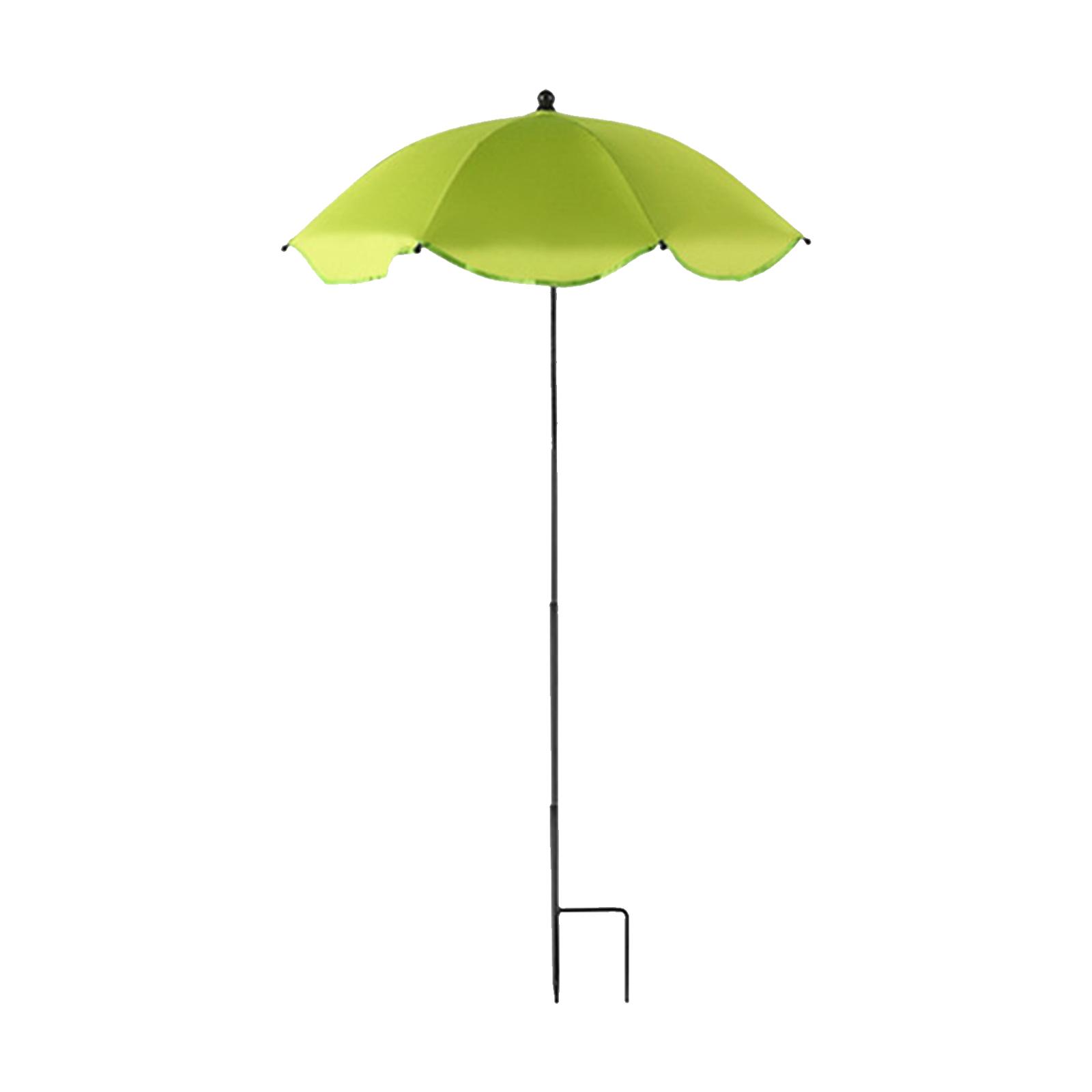 Ioensy - Sombrilla Para Plantas Con Estaca De Metal, Resistente A La Intemperie, Para Parterres De Jardín, Color Verde