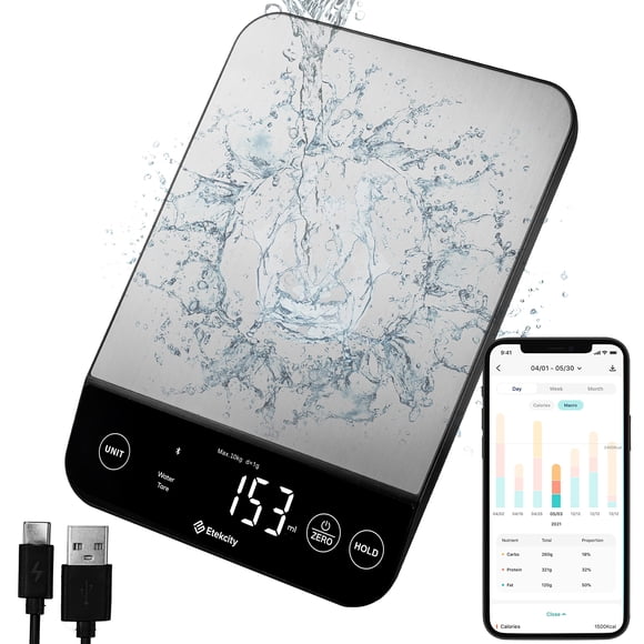 Báscula de nutrición alimentaria Etekcity Luminary de 10 kg con Bluetooth