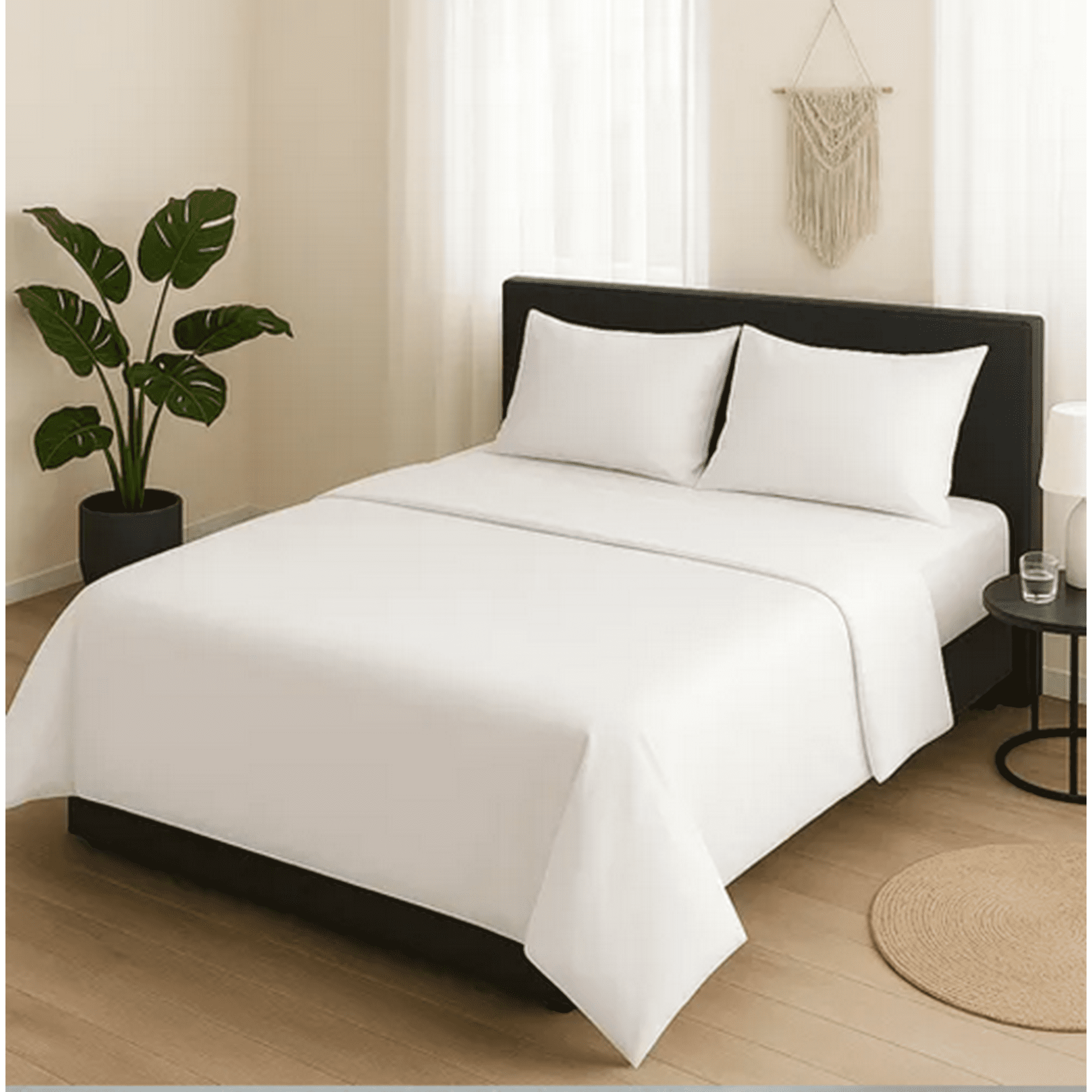 Genérico - Sabanas Hotel Irish Home Microfibra Super King Color Blanco