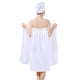 thumbnail image 3 of Conjunto de bata de spa para mujer, toalla de baño de microfibra suave, acogedora y absorbente con gorro turbante para secar el cabello., 3 of 5