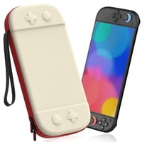 Funda Rígida Aaronmei Compatible Con Nintendo Switch 2 Blanco Rojo