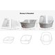 thumbnail image 4 of Caja de arena para gatos Petphabet Jumbo con capucha, extra grande, gris, 4 of 7