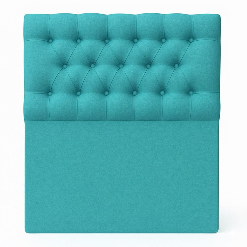 Vitelio - Respaldo Capitone Color Turquesa 1 5 Plaza Premium