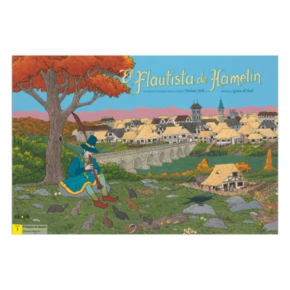 Láminas El Flautista de Hamelin blanco