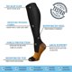 thumbnail image 4 of 4 Pares De Calcetines De Compresión De Cobre 10-15 Mmhg L-XL talla 40-45, 4 of 6