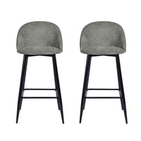 Novahus - Pack 2 Pisos De Bar Tela Gris