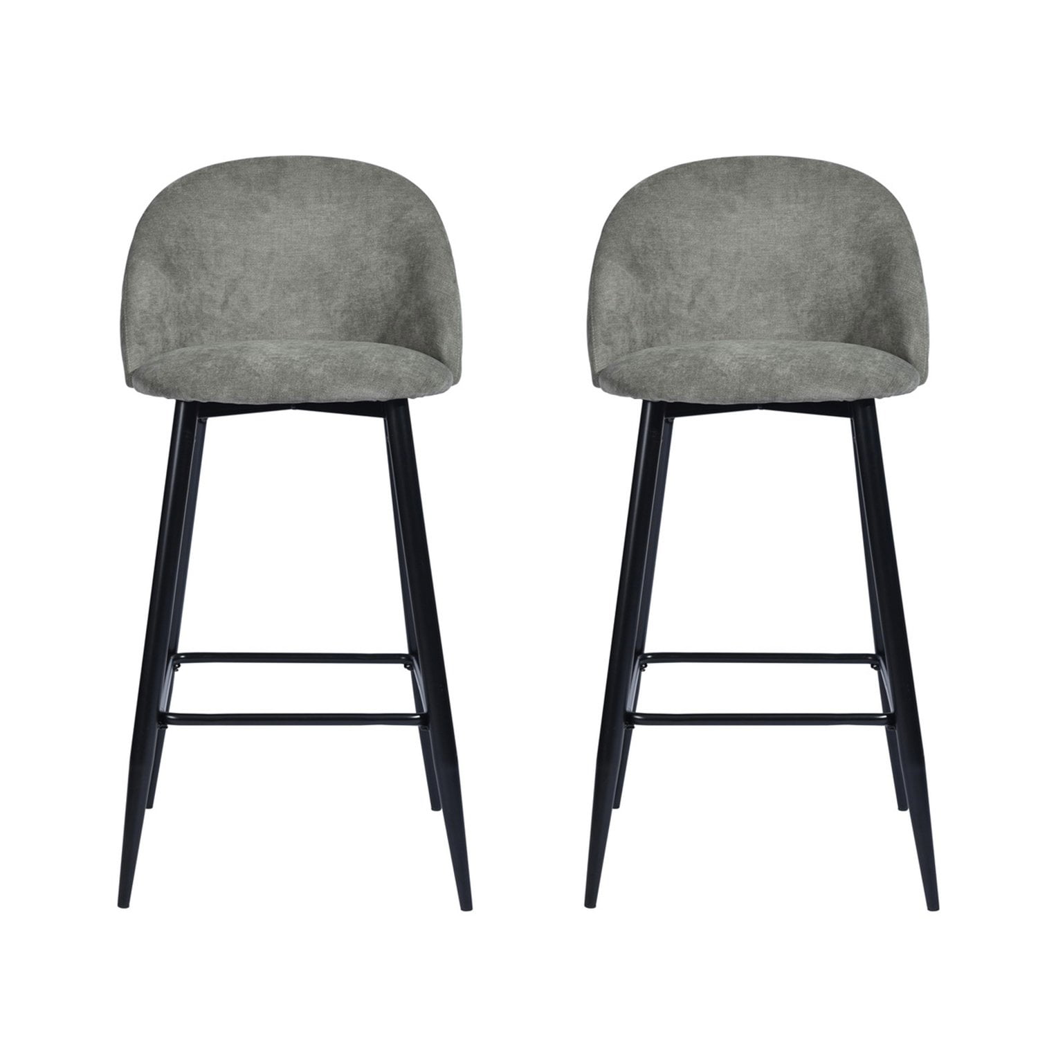 Novahus - Pack 2 Pisos De Bar Tela Gris