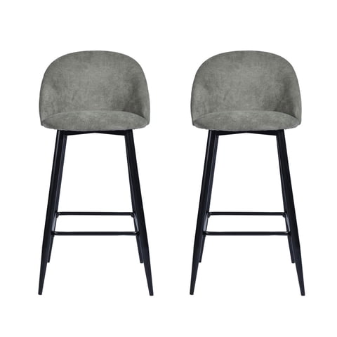 Novahus - Pack 2 Pisos De Bar Tela Gris