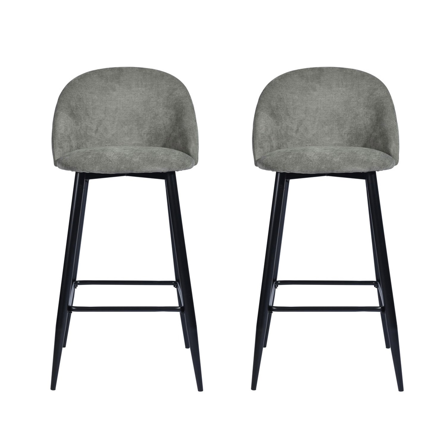 Novahus - Pack 2 Pisos De Bar Tela Gris