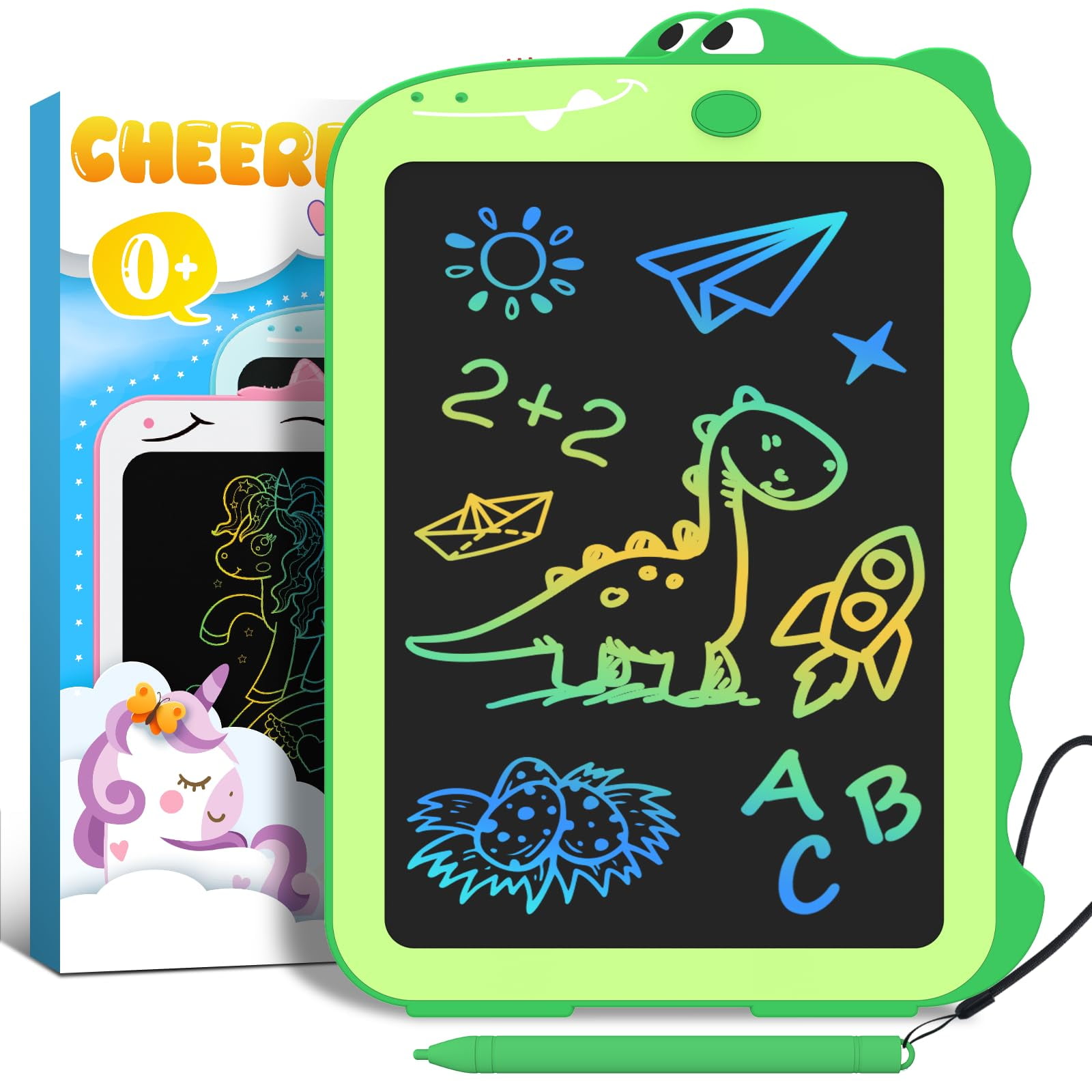 Tableta De Escritura Lcd Cheerfun Con Diseño De Dinosaurio De 8.5 Pulgadas Para Niños De 3 A 7 Años
