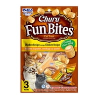 Churu - Snack Fun Bites Gato Sabor Pollo, 3P 60Gr
