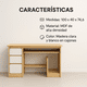 thumbnail image 5 of Escritorio triunfo de oficina madera con 3 gavetas blancas, 5 of 5