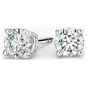 Aros Paris Jewelry 14K White Gold 0.25 Ct Round Diamond Blanco