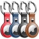 thumbnail image 1 of [Paquete de 4] Fundas para Airtag, soporte para Airtag, llavero para Airtag, soporte de cuero sintético para Apple Airtag, accesorios protectores para Airtag, negro, azul marino, marrón y rojo, 1 of 7