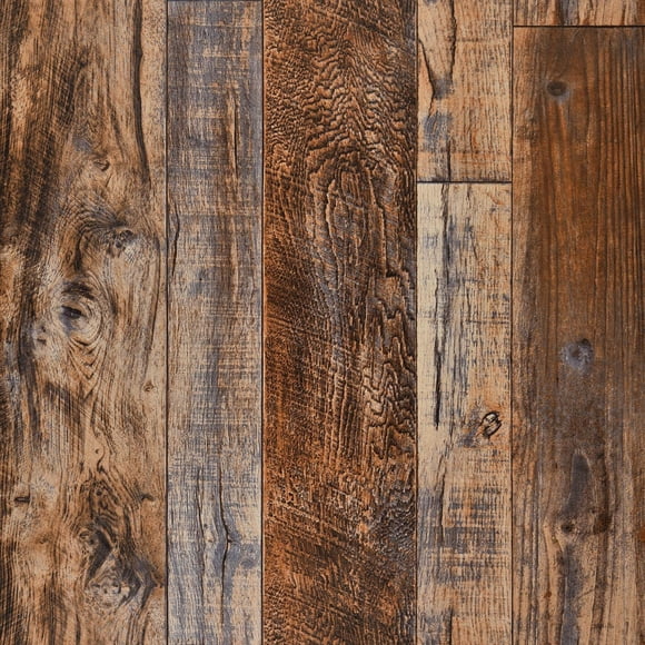 Papel tapiz de madera WENMER marrón 45 cm x 3 m autoadhesivo