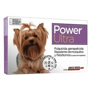 Brouwer - Antiparasitario Power Ultra Para Perros De 2 A 4 Kg.