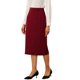 thumbnail image 4 of INSPIRE CHIC Falda Lápiz Estilosa para Mujer con Cintura Alta y Abertura Trasera para Trabajo y Uso Casual L Rojo Oscuro, 4 of 5