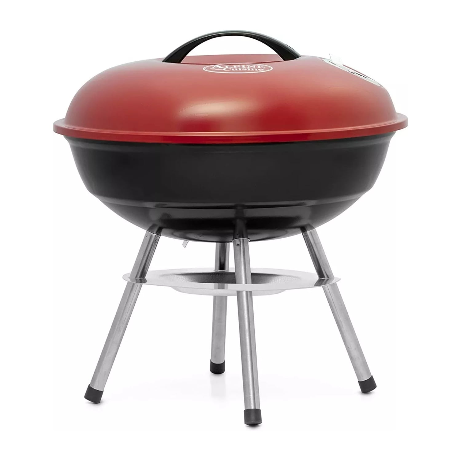 Importclick - Parrilla Asado Carbón Redonda 36 Cm Roja