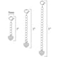 thumbnail image 3 of Cadena extensora de collar ALEXCRAFT de plata de ley (2,5, 5, 7,5 cm), 3 of 7