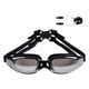 thumbnail image 1 of Gafas de natación unisex Estuche antivaho Protección UV Protección ajustable Tapón para los oídos Gafas para niños Mujeres Buceo Hombres , negro, 1 of 5