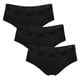 thumbnail image 1 of Pantaletas Algodón Negro Con Elástico Pack 3 C1 Talla M, 1 of 3