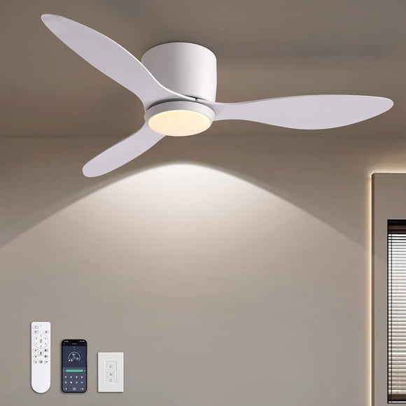 Ventilador de Techo LUDOMIDE de 42 Pulgadas con Luz LED y Control