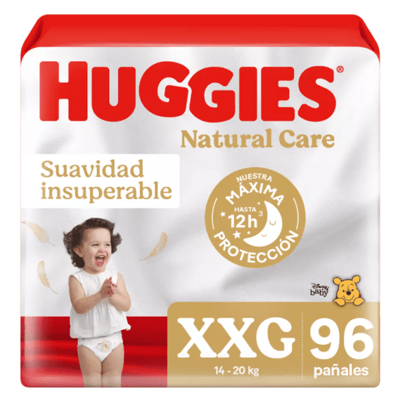Pañales Huggies Natural Care XXG, 96 Un