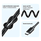 thumbnail image 3 of Cable USB tipo c a USB c 60 w largo 1 metro usams Blanco, 3 of 3