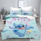 thumbnail image 1 of Stitch Print Duvet Cover Pillowcase, Kids King Bedding Set Cute Print Cartoon Duvet Cover, Home Boy Girl Gift Bed Sheets, 1 of 5