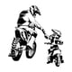 thumbnail image 1 of Calcomanía De Pared De Motocross, Pegatina De Pared De Motocicleta De PVC Para Garaje, Sala De Juegos, Dormitorio S, 1 of 5