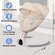 thumbnail image 5 of Baby Swing JFOVMCYG para bebés y niños pequeños con Bluetooth Ivory, 5 of 5