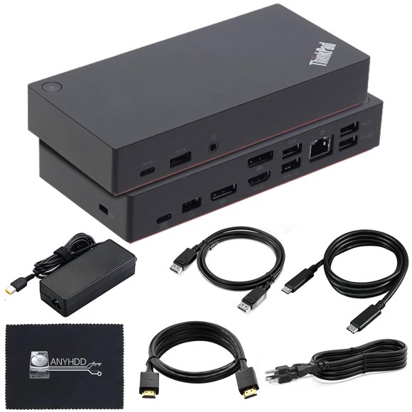 Estación de acoplamiento Lenovo Gen 2 40AS0090US con adaptador AC de 90 W