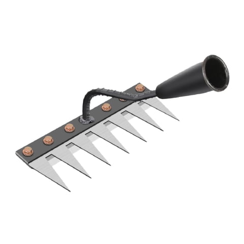 Ioensy - Herramienta Agrícola Manual, Azada De Jardín Robusta Para Cultivo, Aflojamiento Y Cultivo, Rastrillo De 7 Dientes