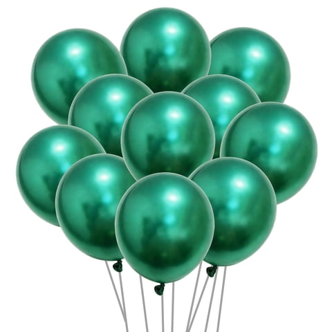 Globos Ztikug De Látex Metálico Verde, 50 Unidades, 25 Cm, Para Fiestas