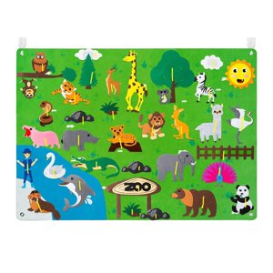 Bothyi - Tablero De Historias De Fieltro Para Colgar En La Pared, Interactivo, Para Preescolar, Guardería, Zoológico