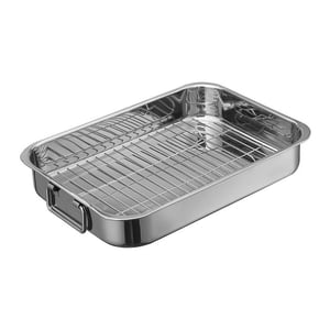 Bothyi - Bandeja Para Asar, Bandeja Para Verduras, Bandeja Rectangular De Malla Para Hornear, Horno De Enfriamiento, 39X28X6Cm