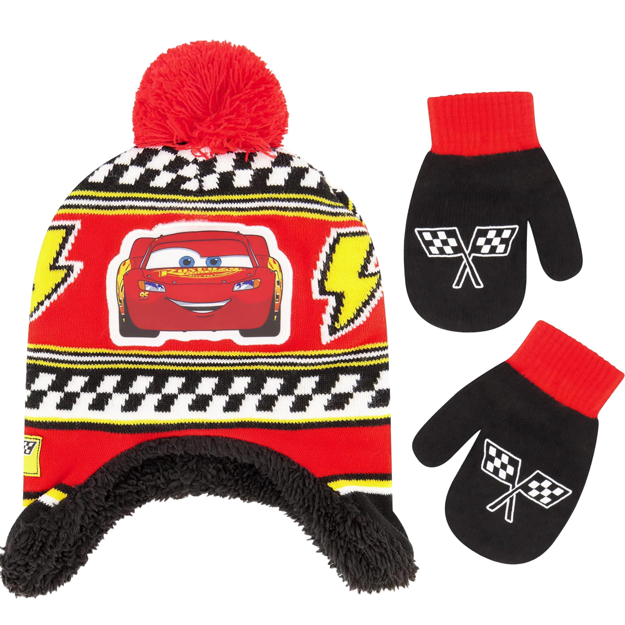 Set De Gorro Y Manoplas De Invierno Disney Cars Lightning Mcqueen