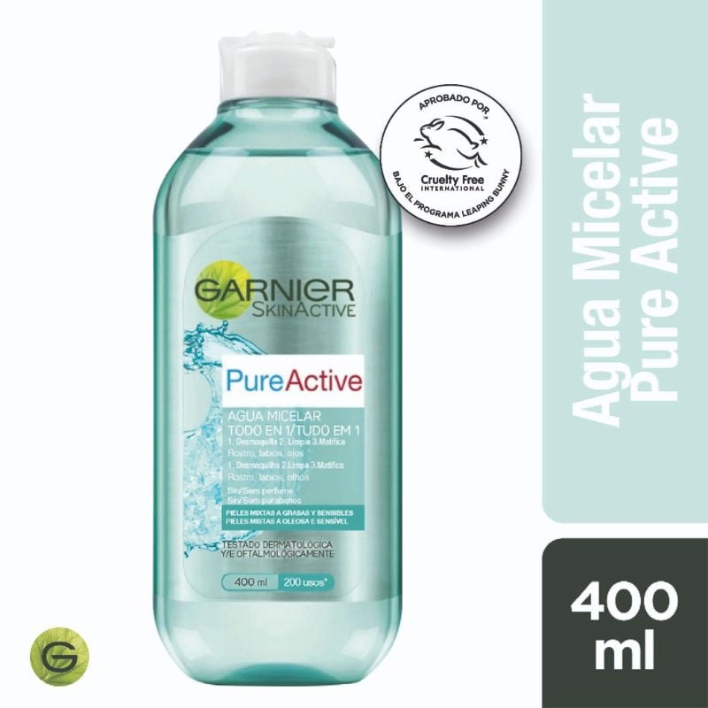 Skin Naturals Agua Micelar Pure Active 400Ml