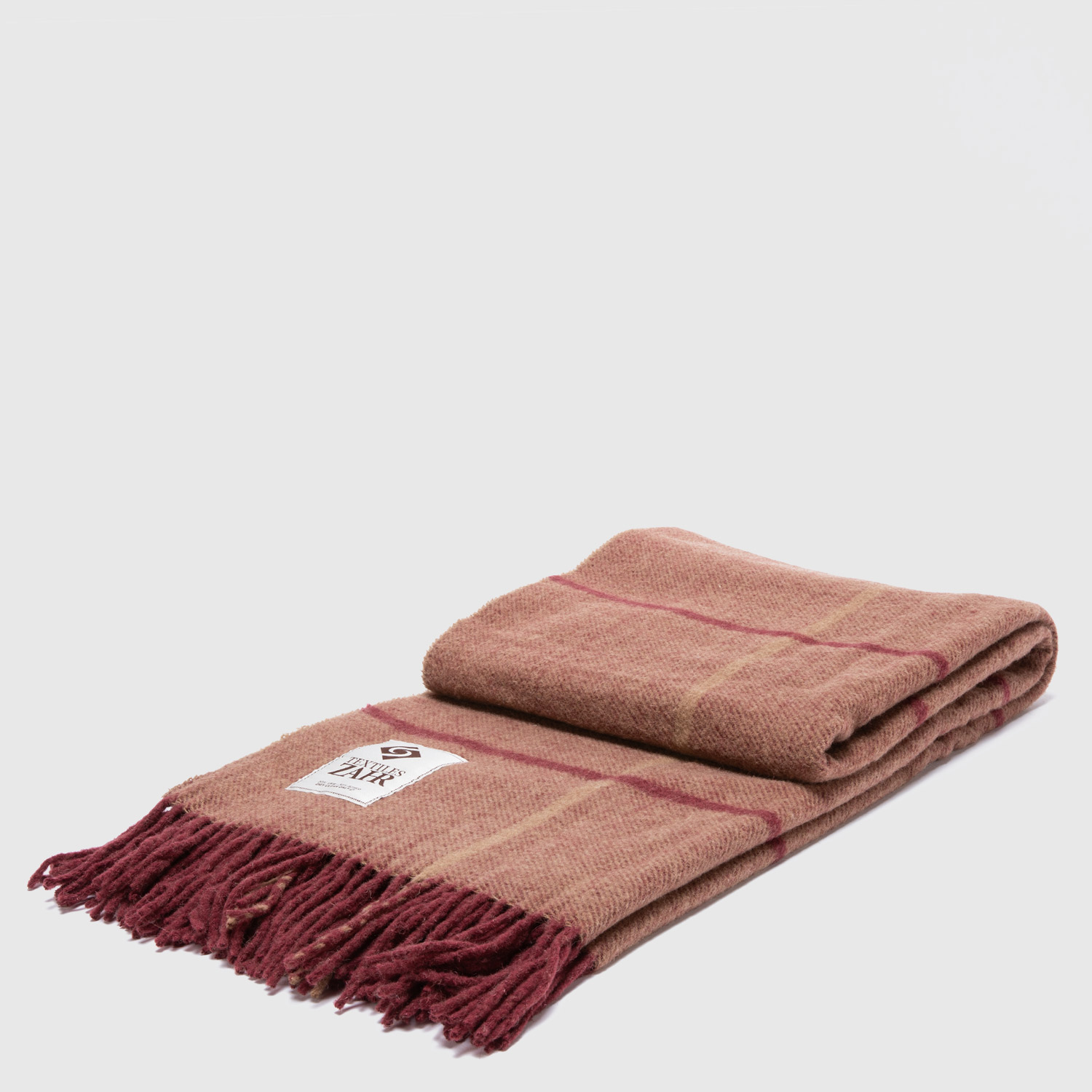 Zahr - Manta Tipo Chalón De Lana Azul