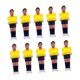thumbnail image 4 of Juego De 10 Figuras De Futbolín, Minifiguras De Futbolín, Amarillo Y Azul Oscuro, 4 of 5