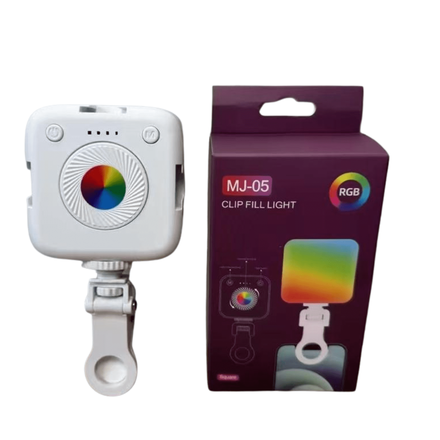 Genérico - Luz Led Para Celular Mj-05 | Clip Fill Light Rgb Recargable Blanco Multicolor