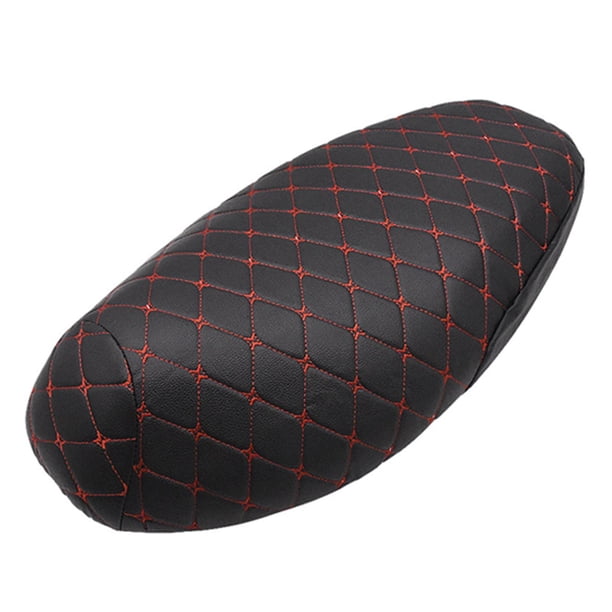 Funda para cojín de asiento de motocicleta, tela antideslizante, almacenamiento de aislamiento Flexible, accesorios de material cuero PU transpirables, ajuste , l Negro