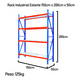 thumbnail image 4 of Pack 3 Estante Metálico Rack 150x200x50cm Sin Pernos 400kg, 4 of 6