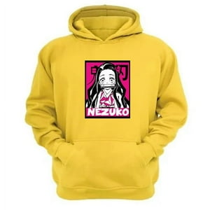 Genérico - Polerón Canguro Nezuko Amarillo Talla S Unisex