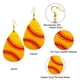 thumbnail image 3 of 3 pares de pendientes de cuero de baloncesto para mujer, ligeros, con forma de pelota, redondos y colgantes de cuero con forma de lágrima., 3 of 6
