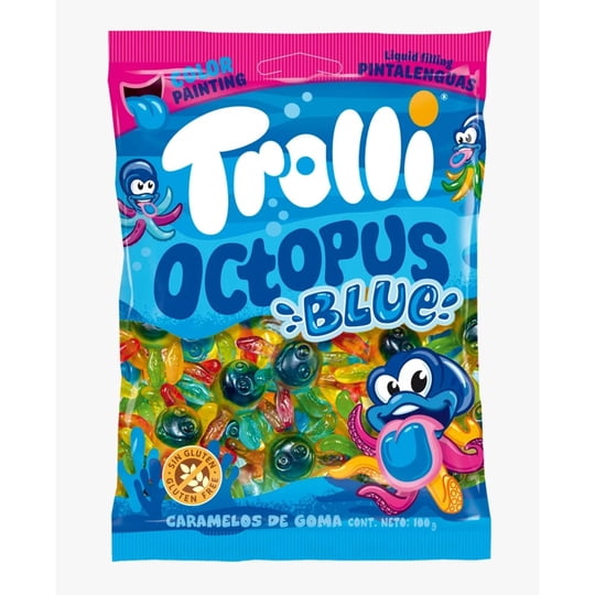 Gomitas Octopus Blue 80 g Trolli